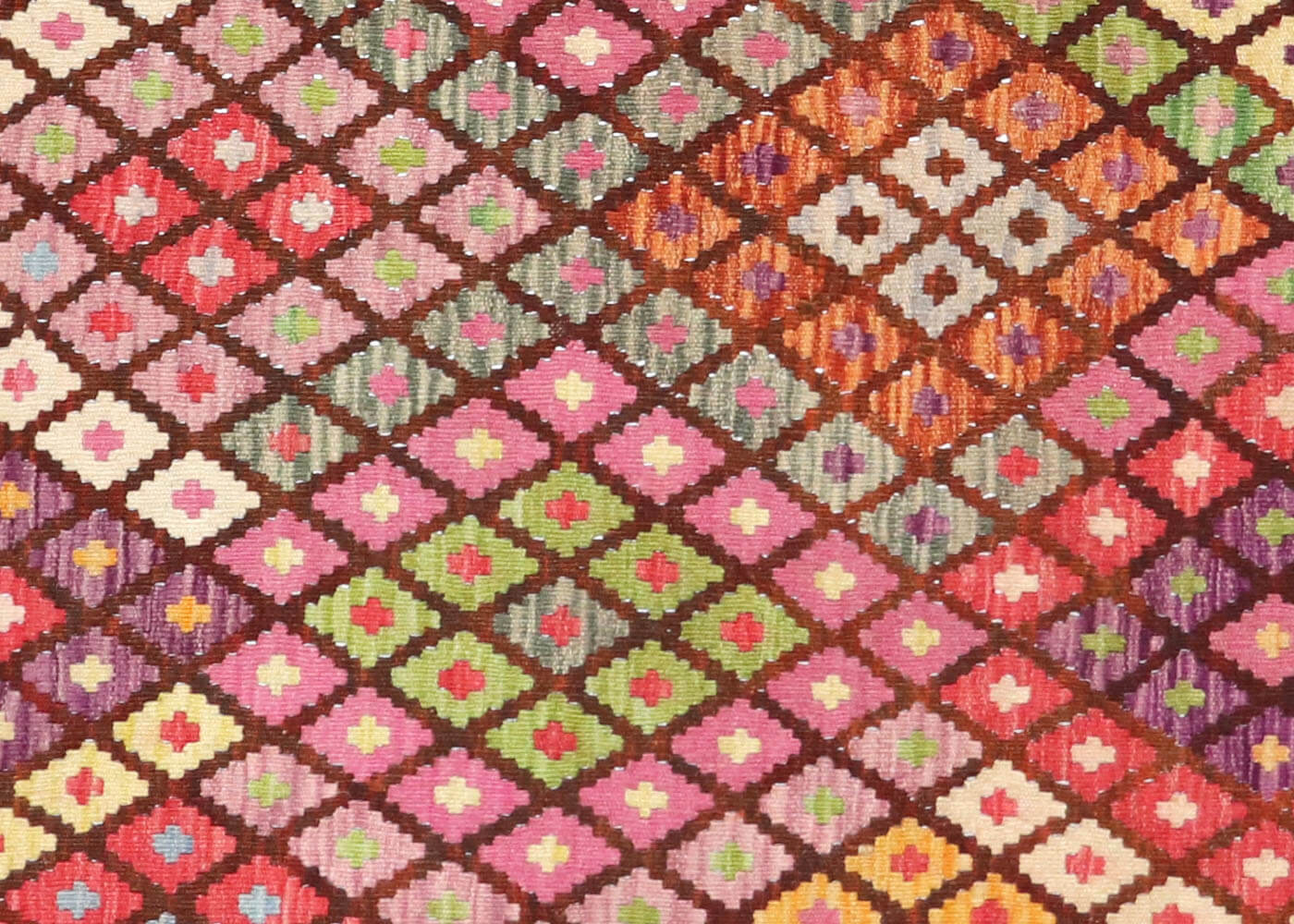 Vintage Afghan Maimana Kilim - 6'2" x 7'8" - 180242