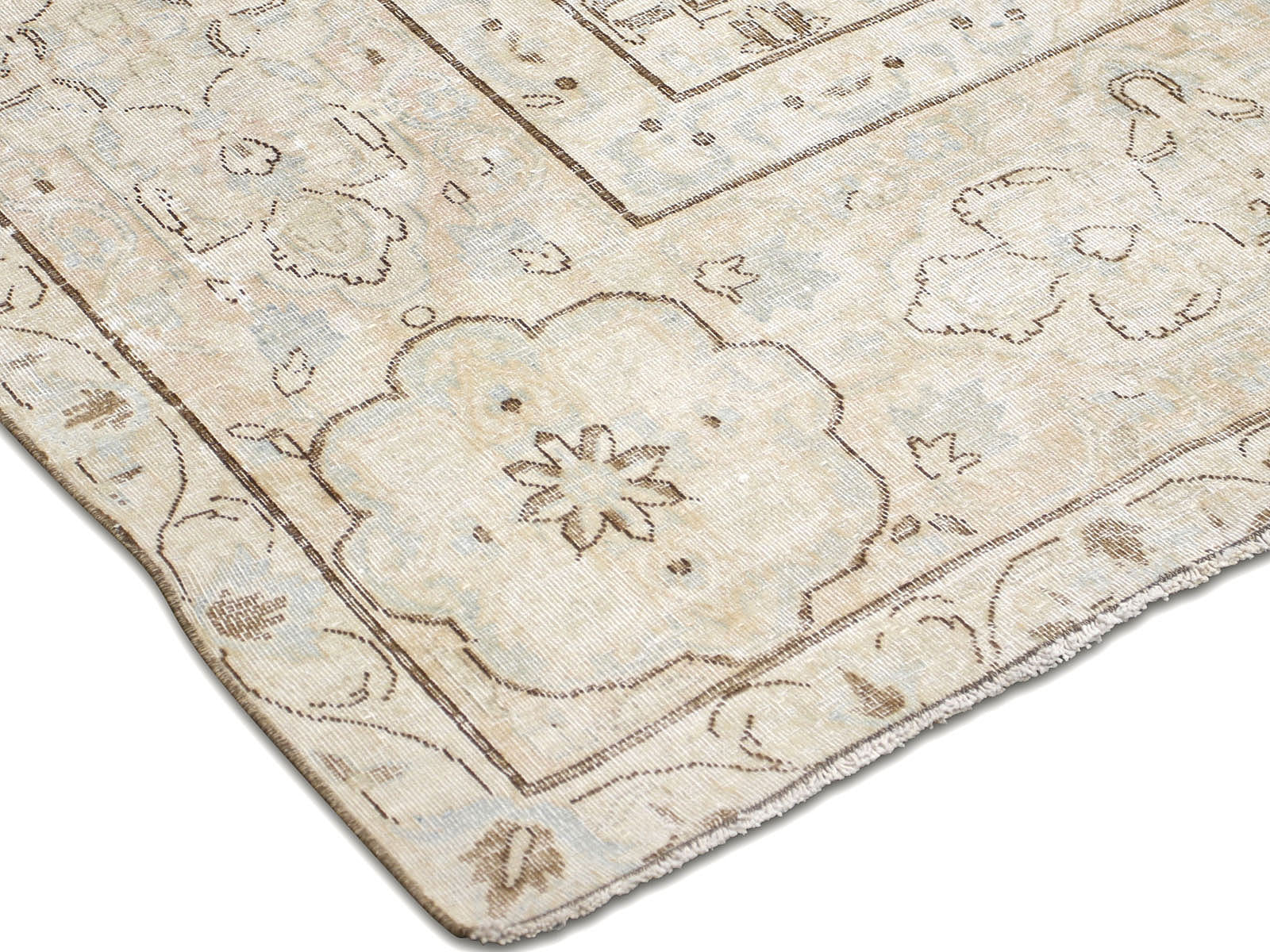 Semi Antique Persian Tabriz Rug - 9'7" x 12'
