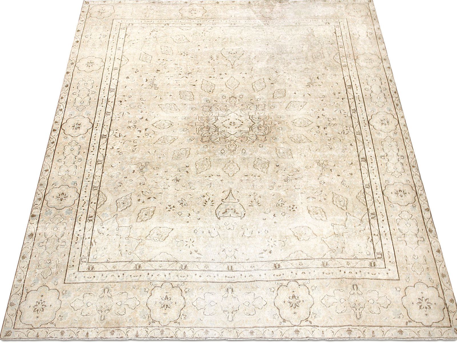 Semi Antique Persian Tabriz Rug - 9'7" x 12'0"