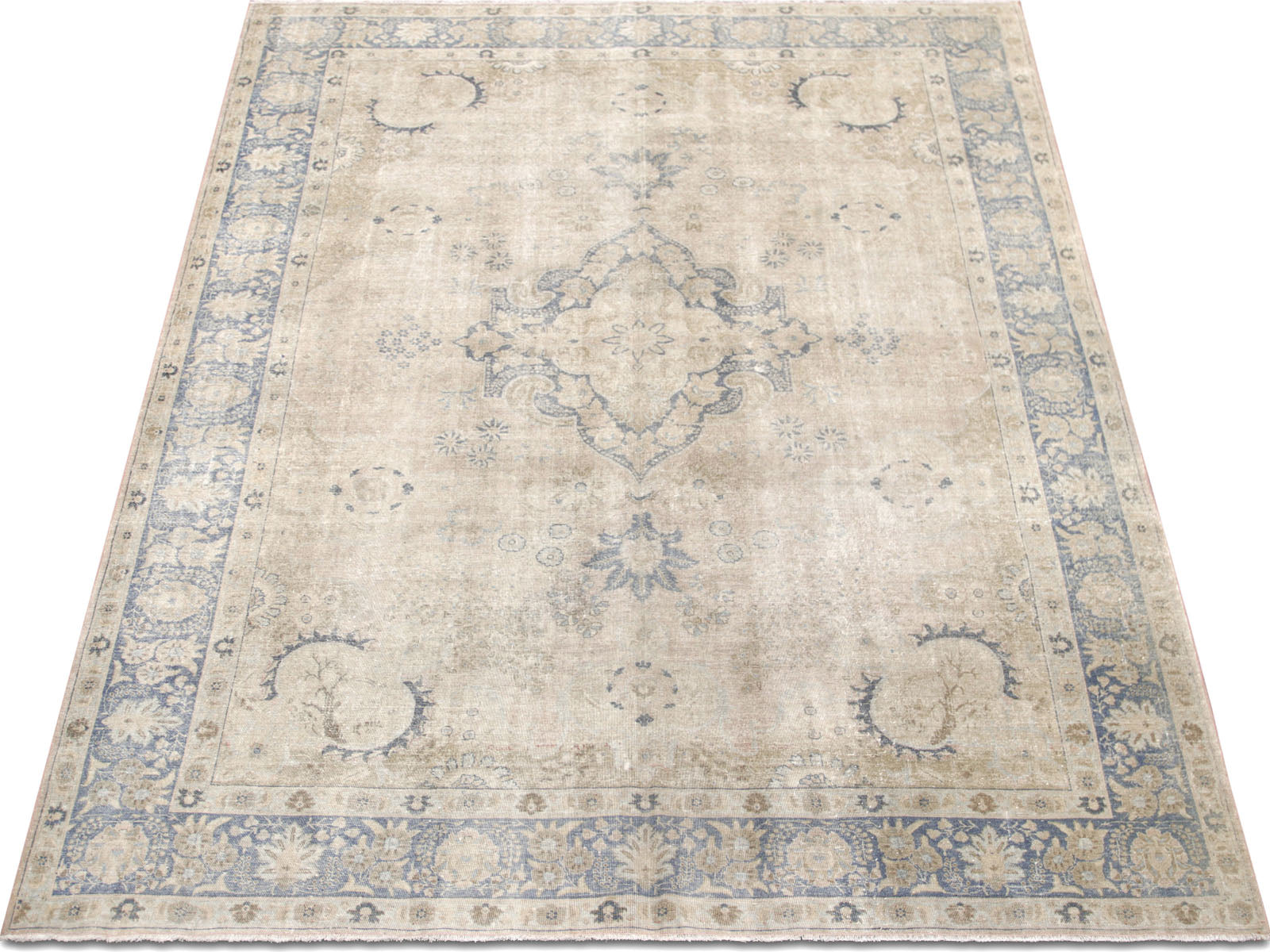 Semi Antique Persian Tabriz Rug - 8'7" x 11'8"