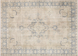 Semi Antique Persian Tabriz Rug - 8'7" x 11'8" - 180314