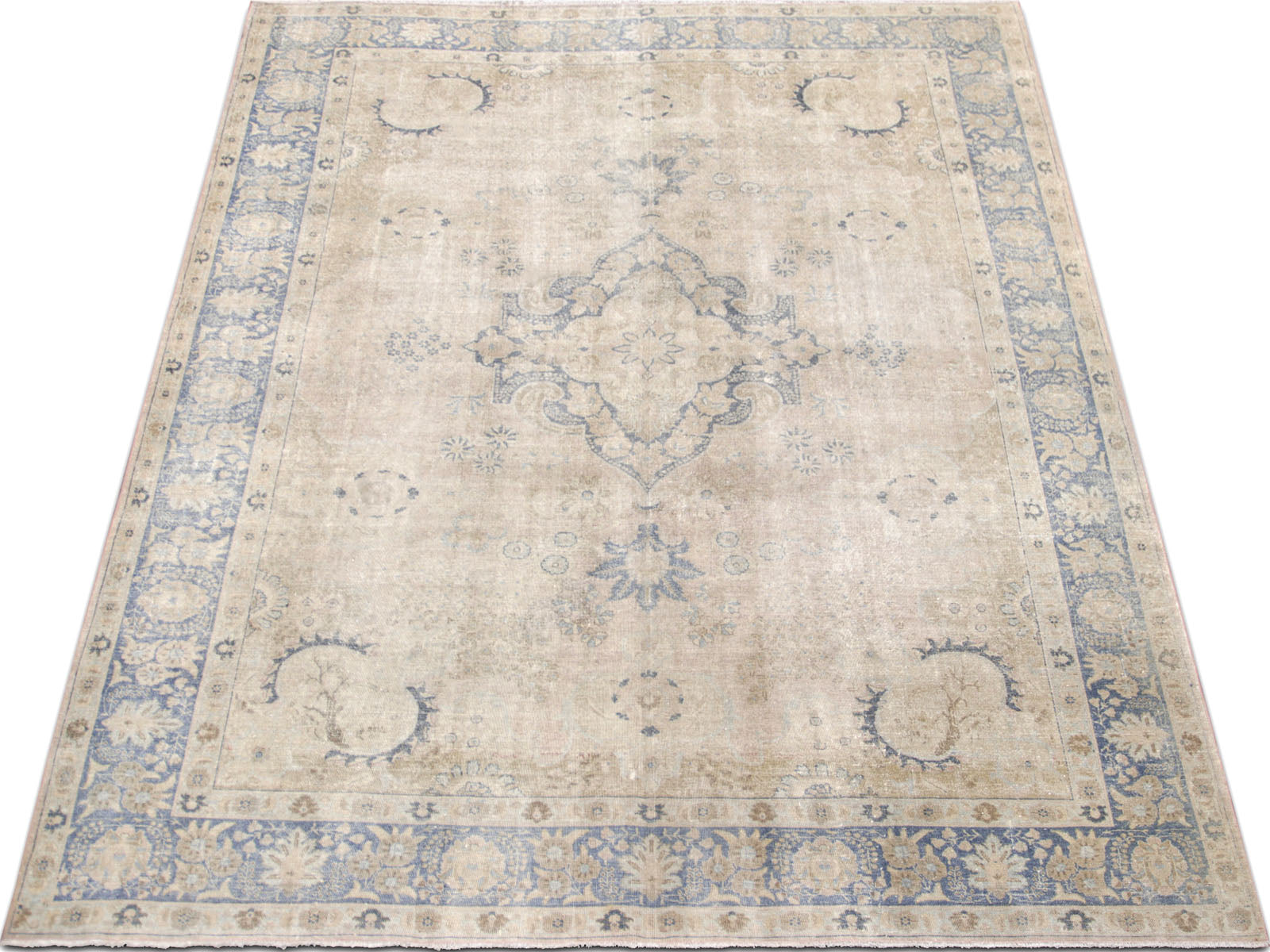 Semi Antique Persian Tabriz Rug - 8'7" x 11'8" - 180314