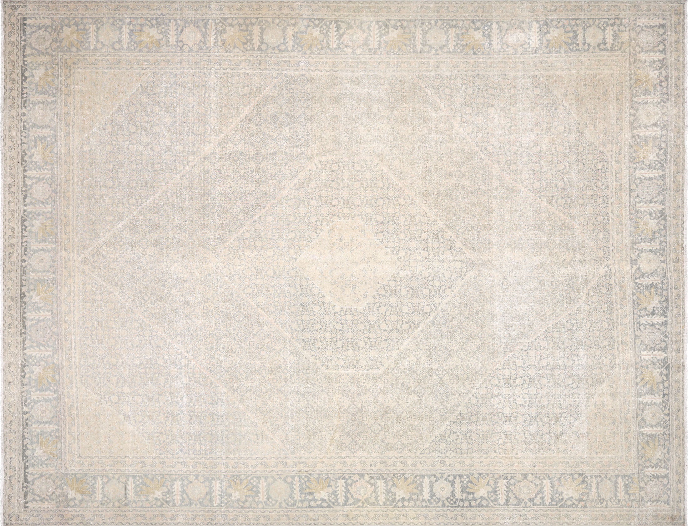 Semi Antique Persian Tabriz Rug - 10'11" x 14'4" - 180333