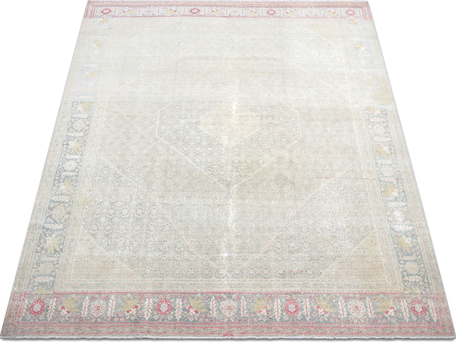 Semi Antique Persian Tabriz Rug - 10'11" x 14'4"