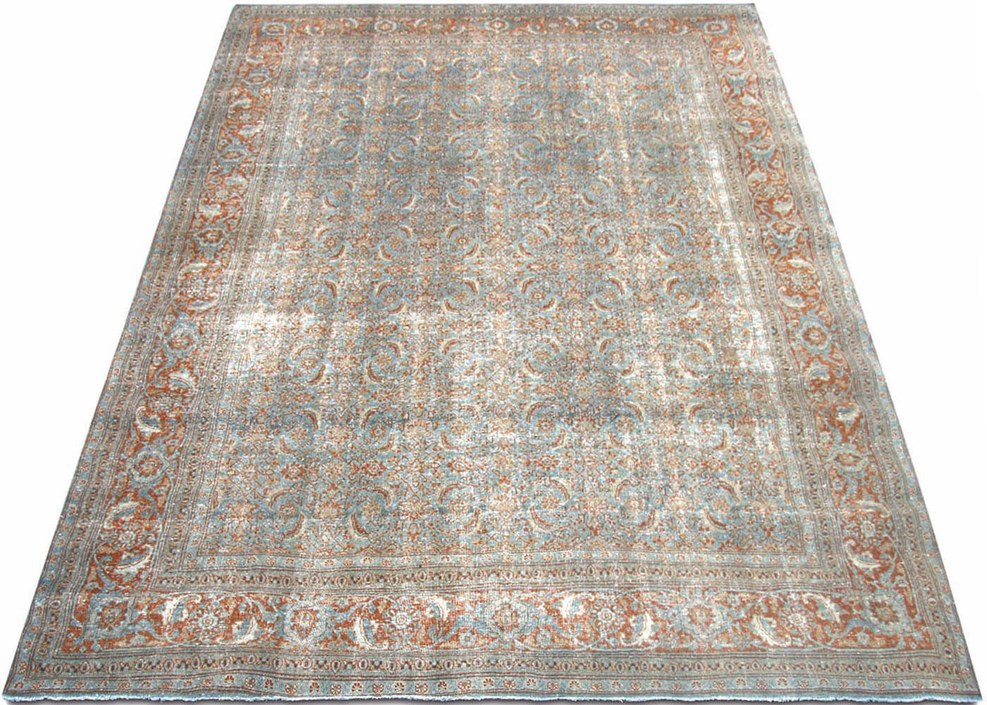 Semi Antique Persian Tabriz Rug - 8'7" x 11'3" - 180339