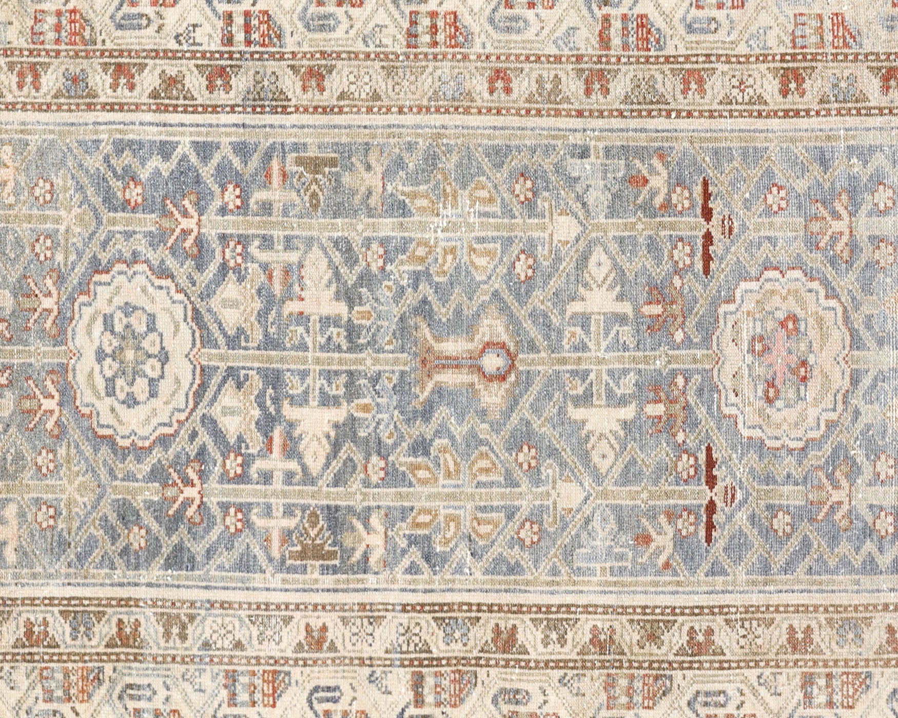 Semi Antique Persian Melayer Rug in Blue tones and an All Over pattern. Measuring 3 feet 3 inches x 16 feet 9 inches – SKU 180347