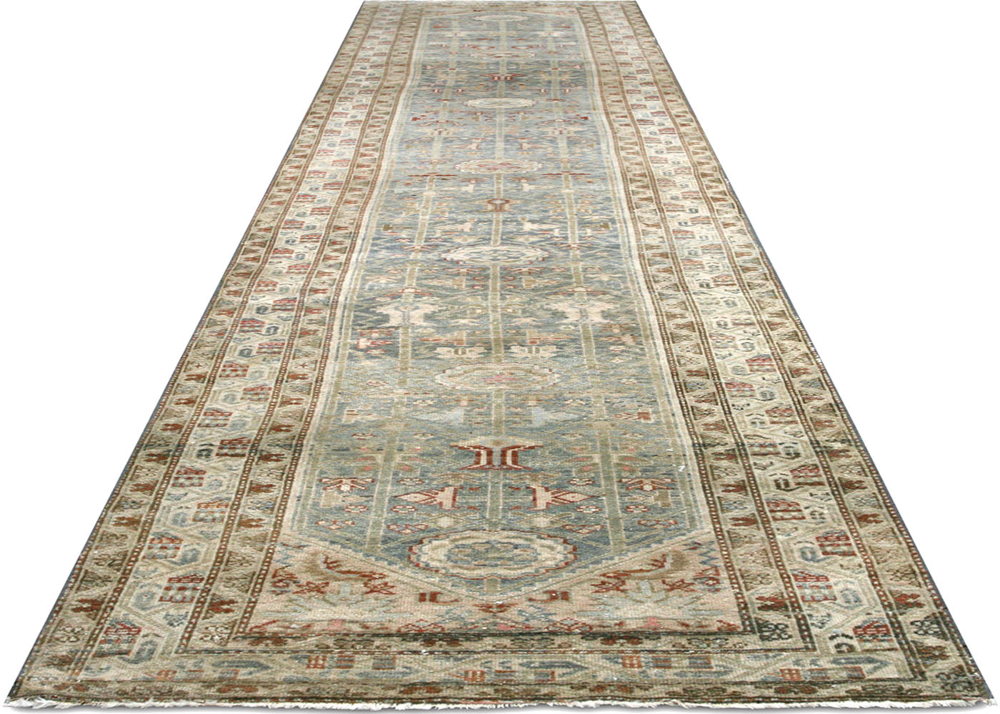 Semi Antique Persian Melayer Runner - 3'3" x 16'9" - 180347