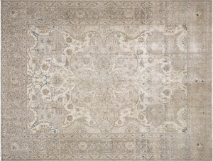 Semi Antique Persian Tabriz Rug - 10'2" x 13'4" - 180374
