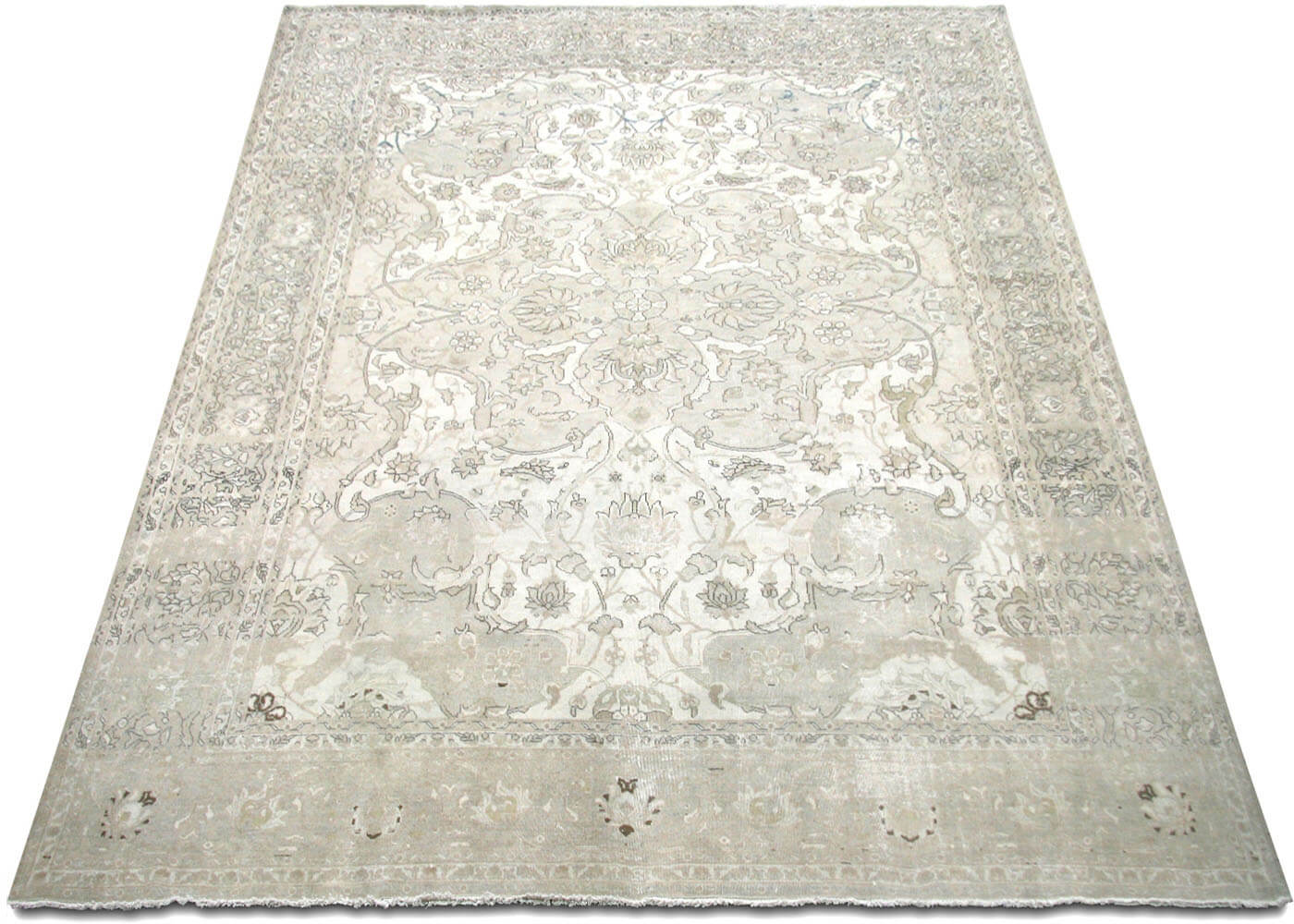 Semi Antique Persian Tabriz Rug - 10'2" x 13'4" - 180374