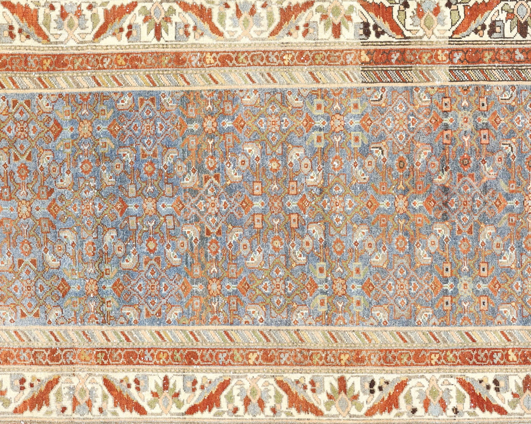 Semi Antique Persian Melayer Runner - 3'7" x 15'10"