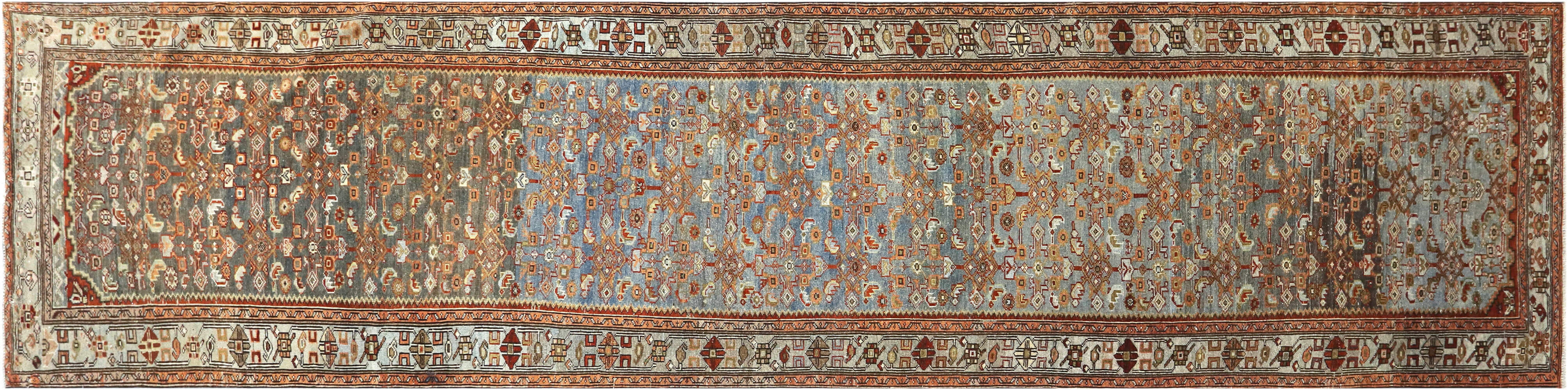 Semi Antique Persian Melayer Runner - 4'2" x 16'3" - 180399