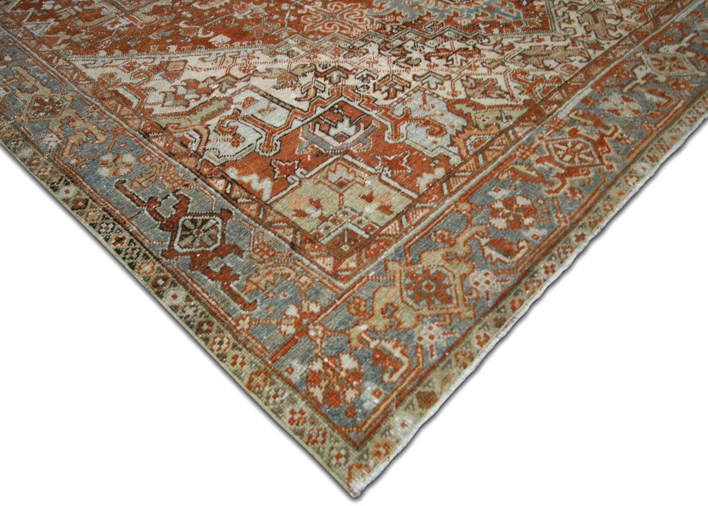 Semi Antique Persian Heriz Rug - 8'3" x 11'6" - 180416