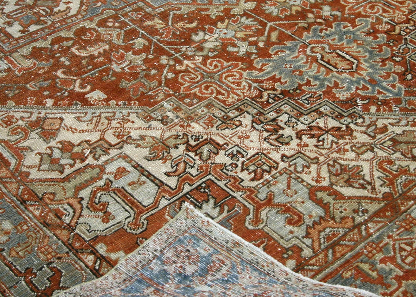 Semi Antique Persian Heriz Rug - 8'3" x 11'6" - 180416