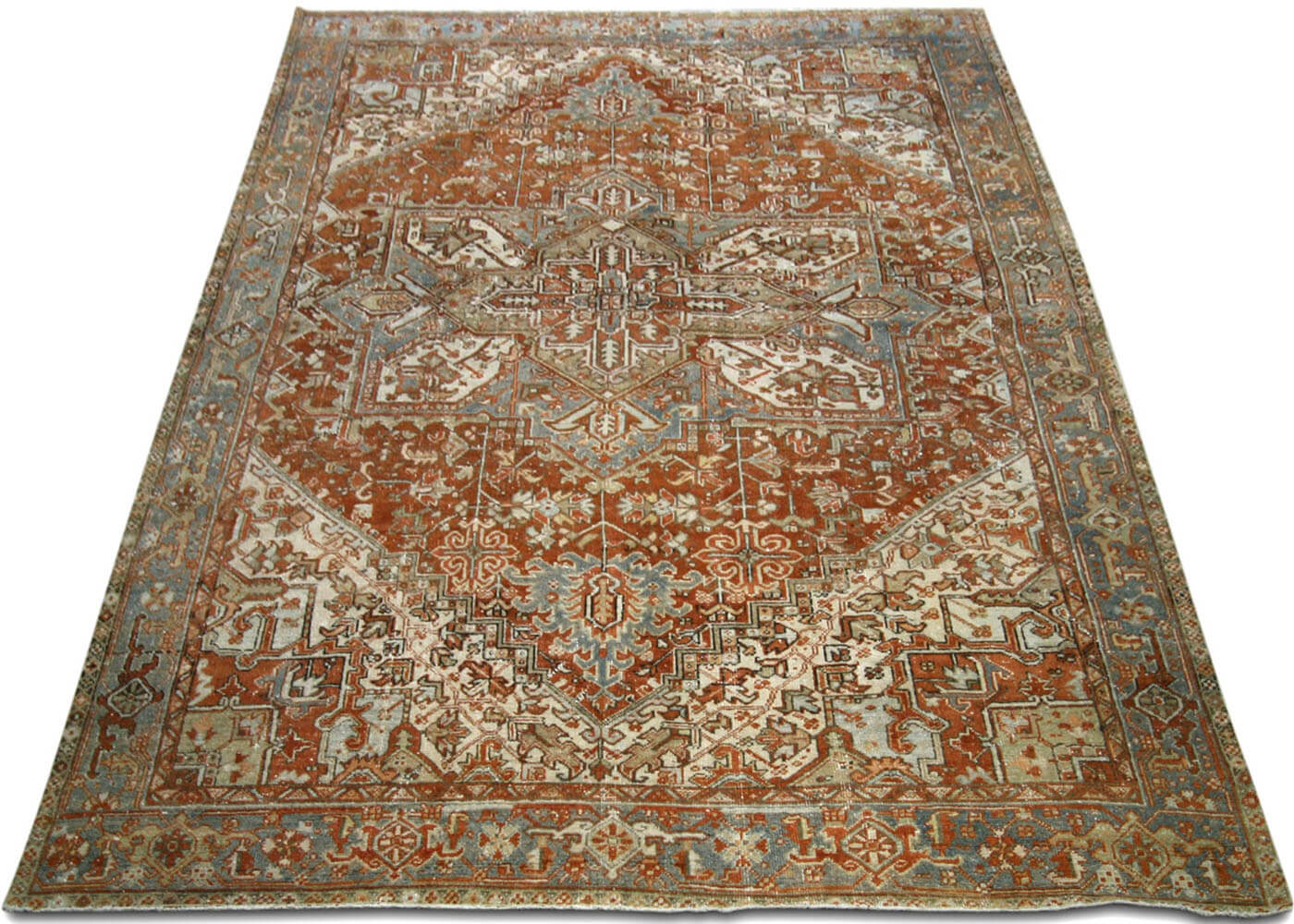 Semi Antique Persian Heriz Rug - 8'3" x 11'6" - 180416