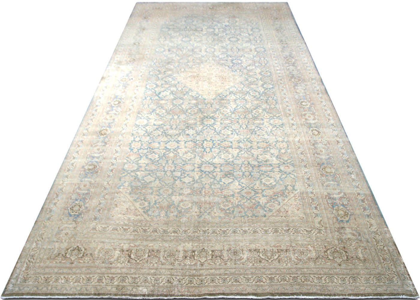 Semi Antique Persian Tabriz Rug - 12' x 23'3" - 180425