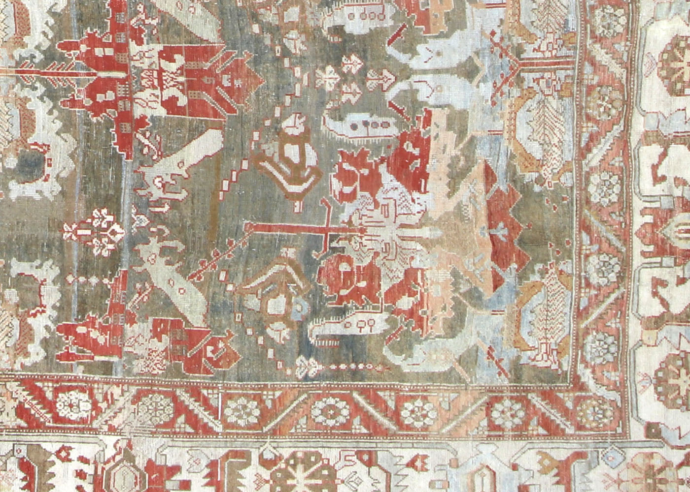 Antique Persian Baktiari Rug - 12'3" x 16'1" - 180427