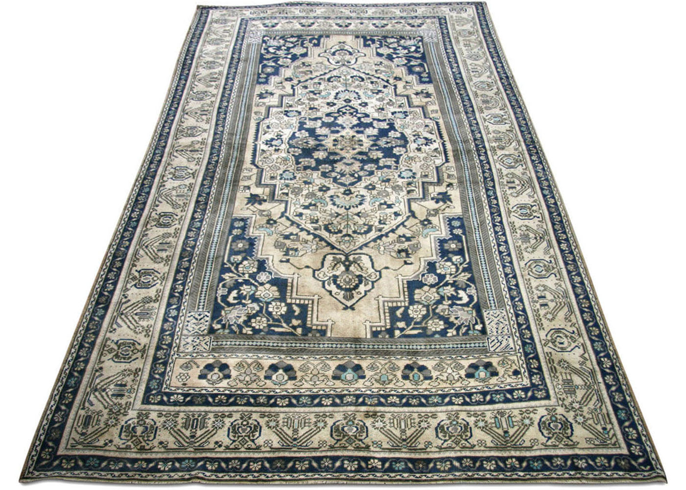Vintage Turkish Oushak Rug - 6'7" x 11'4" - 180602