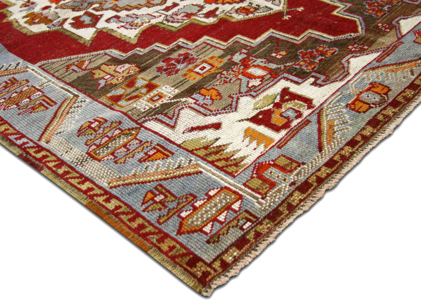 Vintage Turkish Oushak Rug - 4'2" x 5'11" - 180674