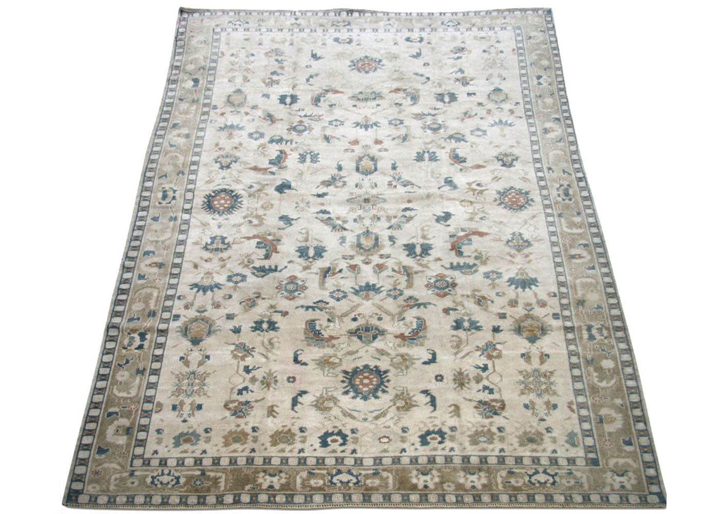Vintage Turkish Oushak Rug - 6'4" x 10'5" - 180679