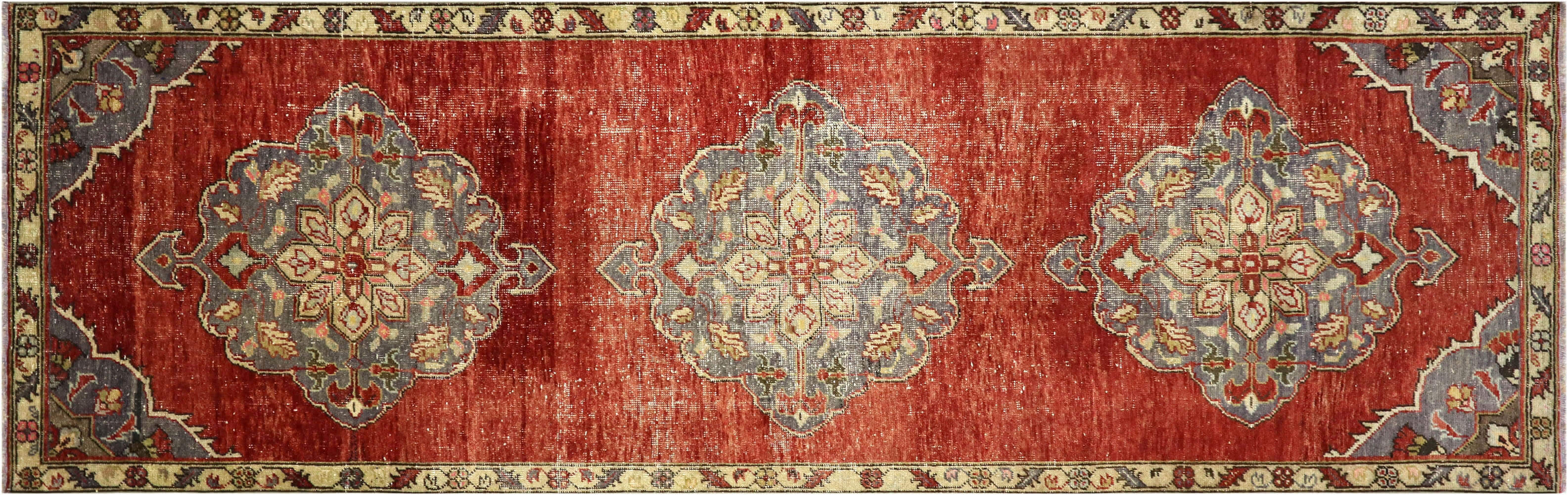 Vintage Turkish Oushak Runner - 3'10" x 10'8" - 180682