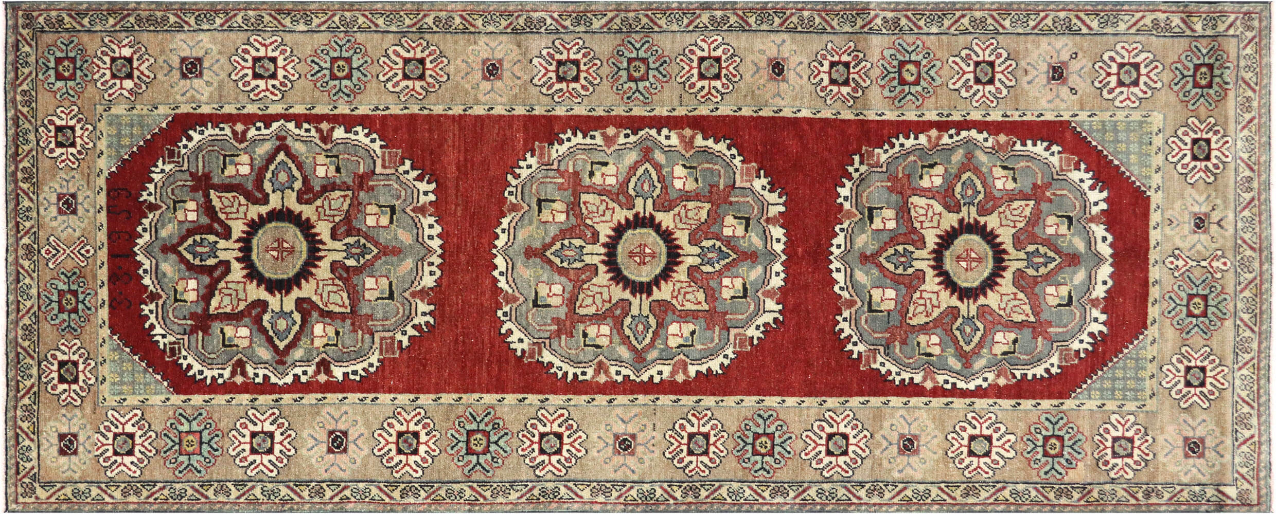 Vintage Turkish Oushak Runner - 3'8" x 9'1" - 180689