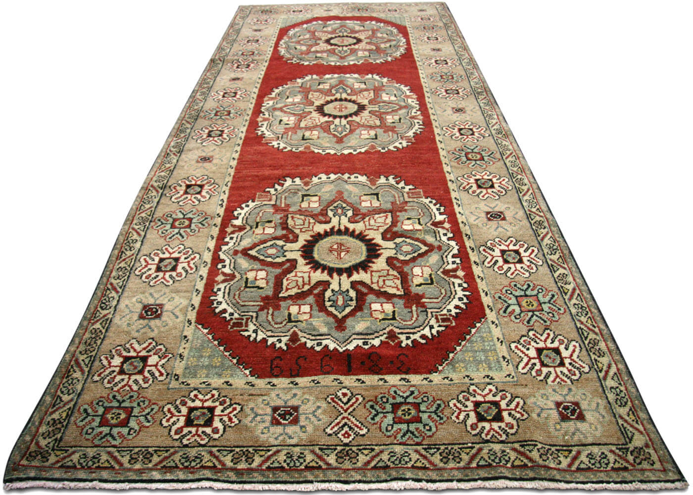 Vintage Turkish Oushak Runner - 3'8" x 9'1" - 180689