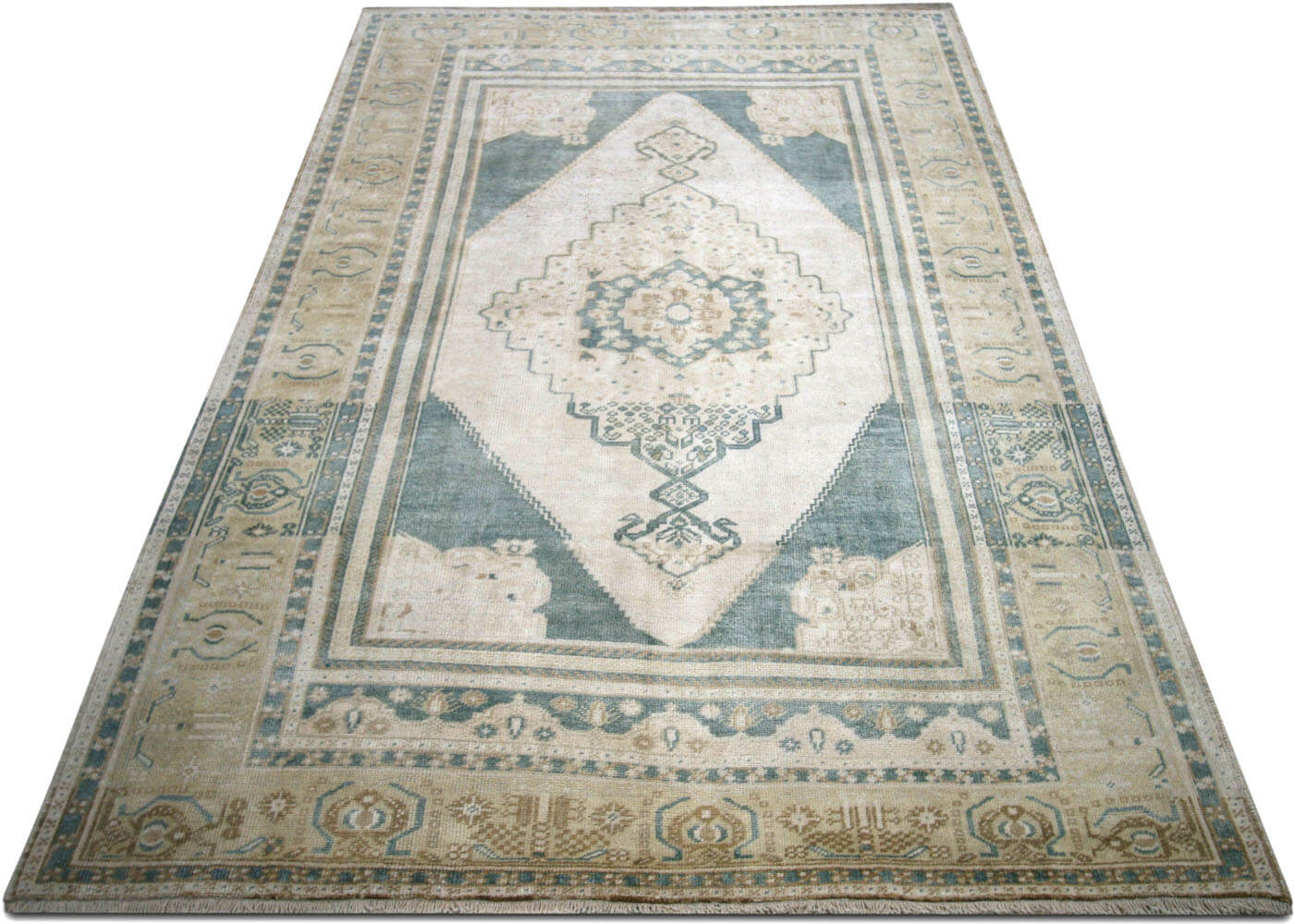 Vintage Turkish Oushak Rug - 4'11" x 7'8" - 180695