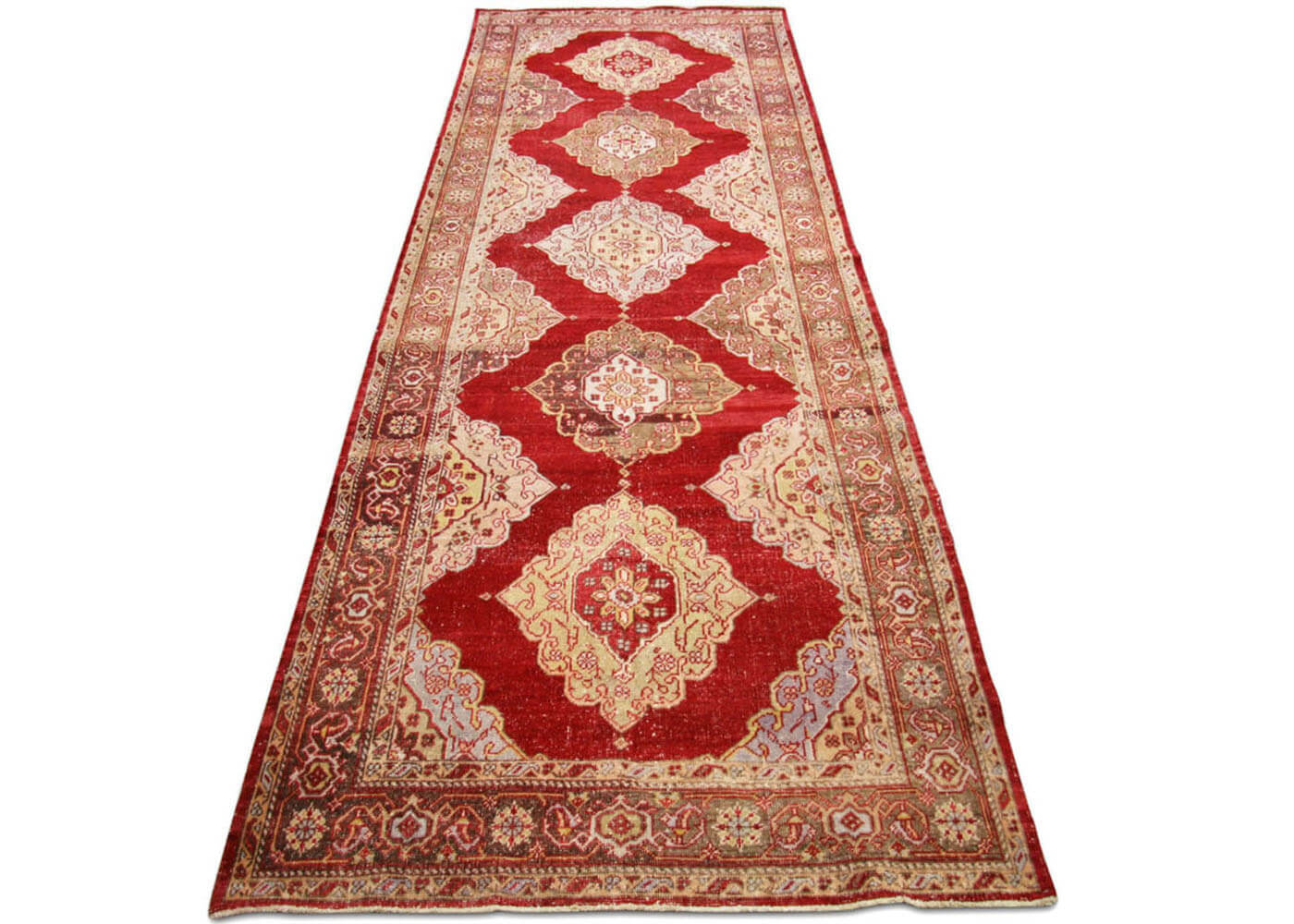 Vintage Turkish Oushak Rug - 4'11" x 13'5" - 180696