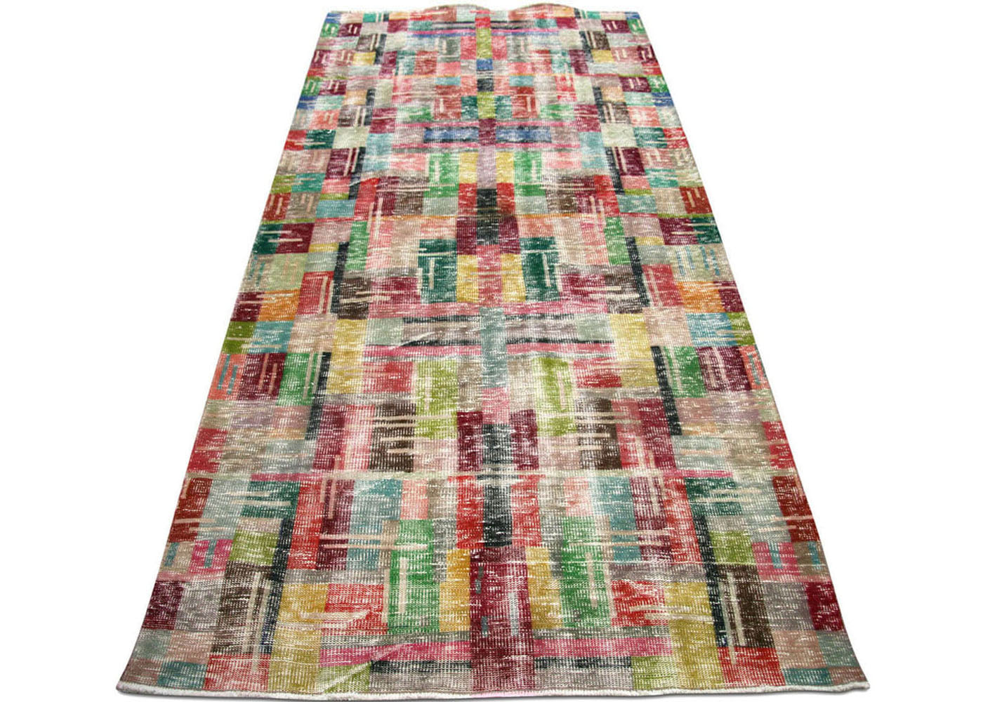 Vintage Turkish Mid-Century-Modern Rug - 4'9" x 10'4" - 180701