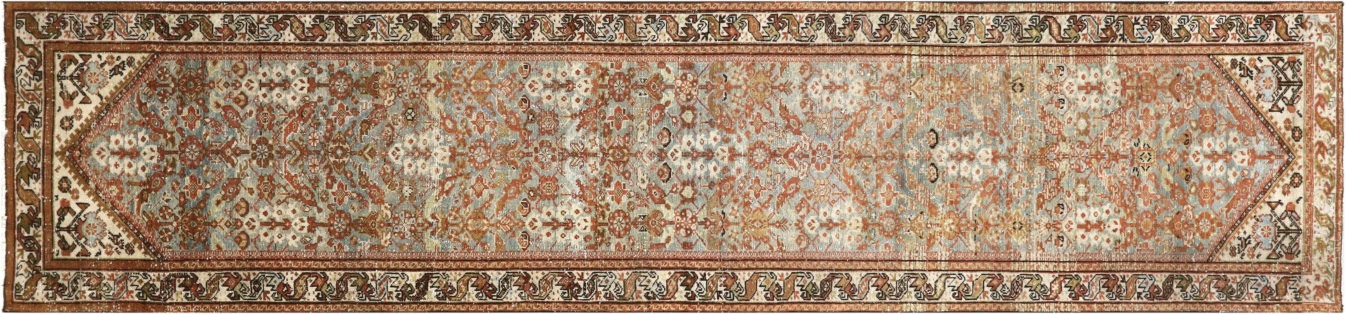 Semi Antique Persian Melayer Runner - 3'1" x 13'2" - 180708