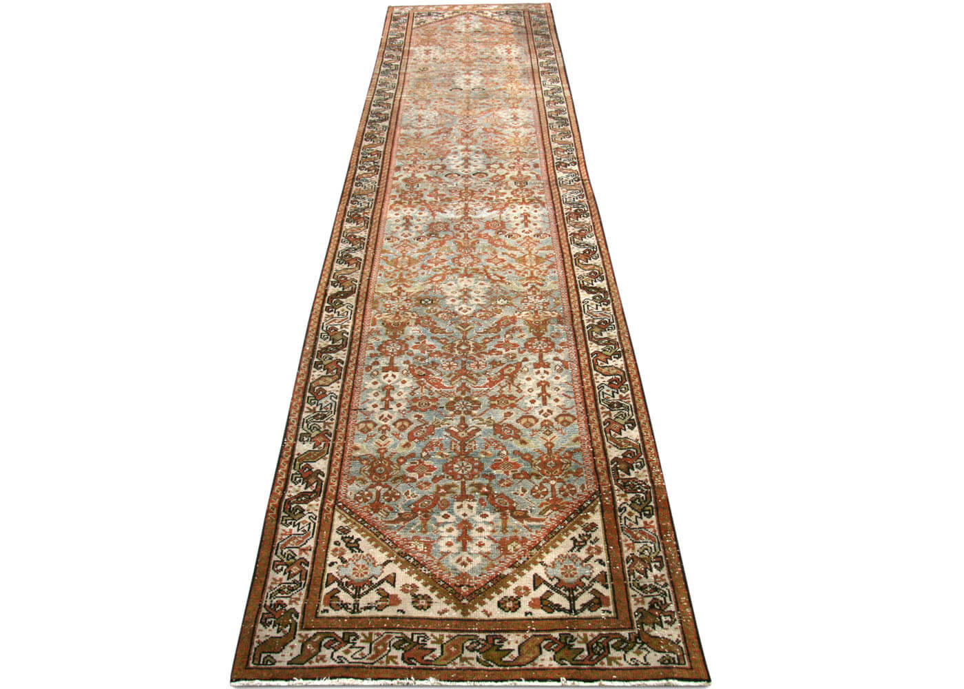 Semi Antique Persian Melayer Runner - 3'1" x 13'2" - 180708