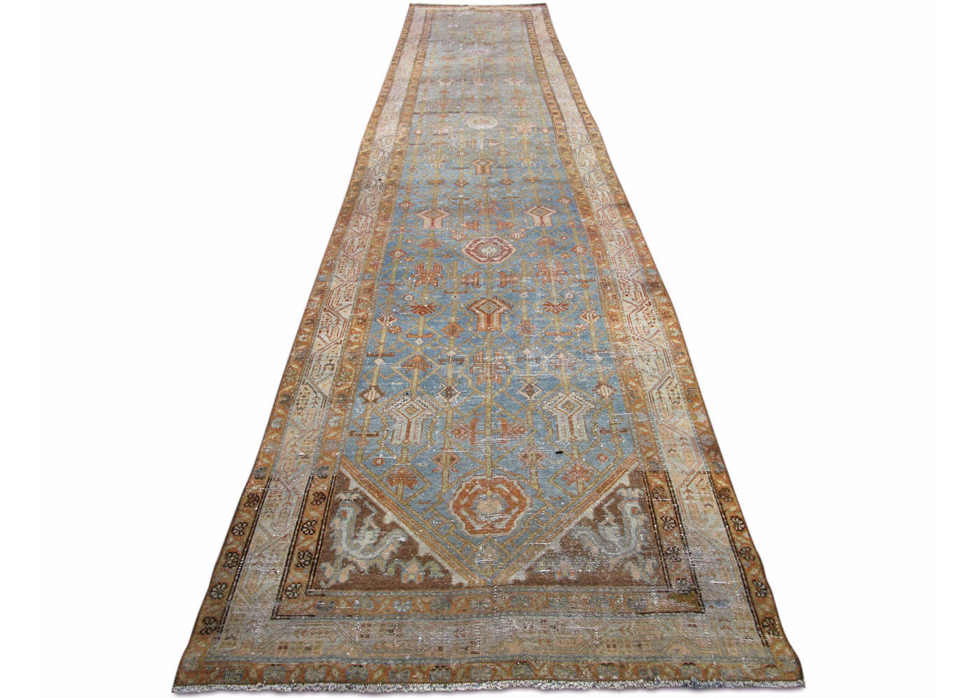Antique Persian Melayer Runner - 3'6" x 16'10" - 180747