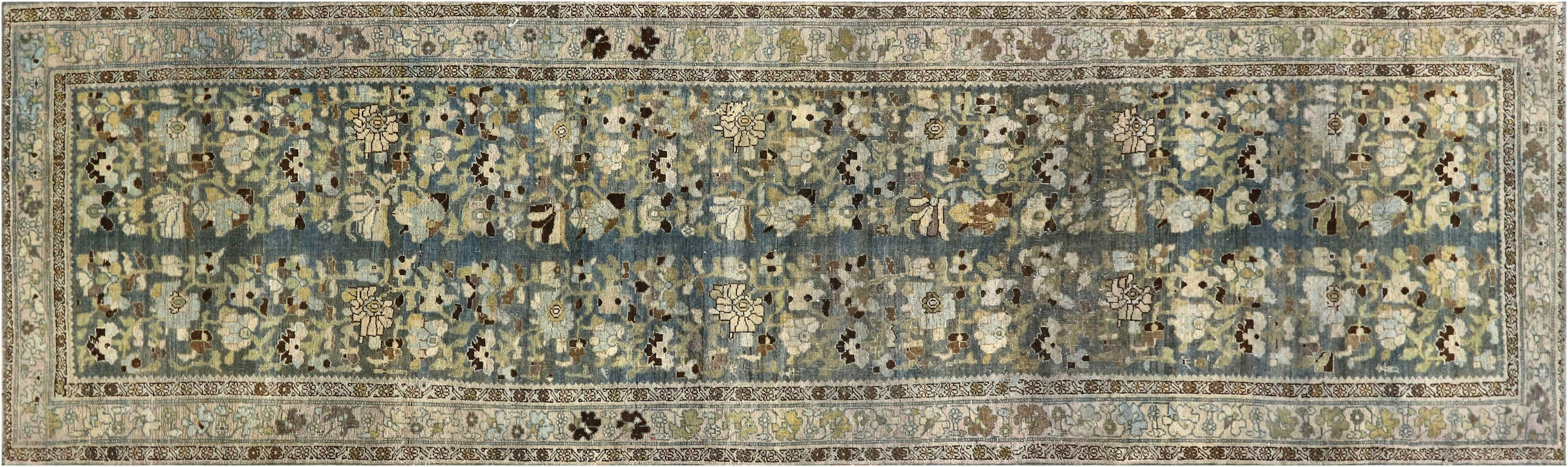 Semi Antique Persian Melayer Runner - 3'10" x 12'7" - 180771