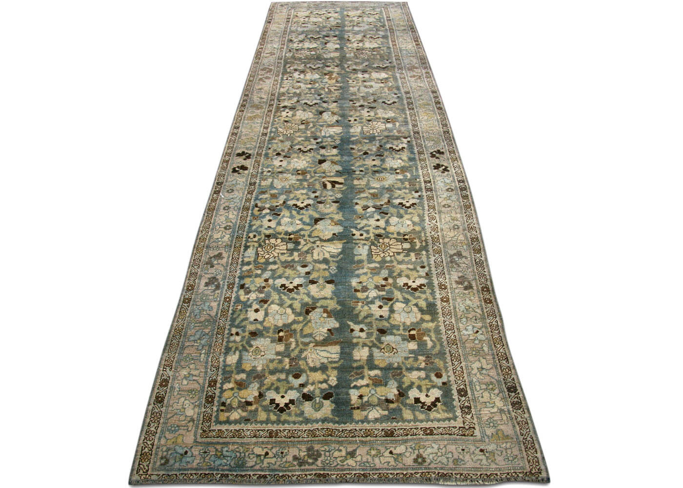 Semi Antique Persian Melayer Runner - 3'10" x 12'7" - 180771