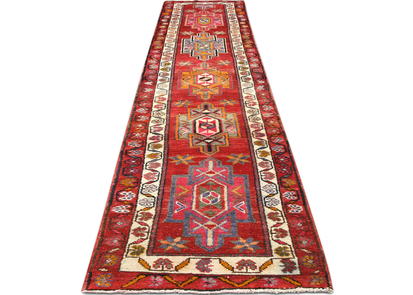 Vintage Turkish Oushak Runner - 2'8" x 13'9" - 190001