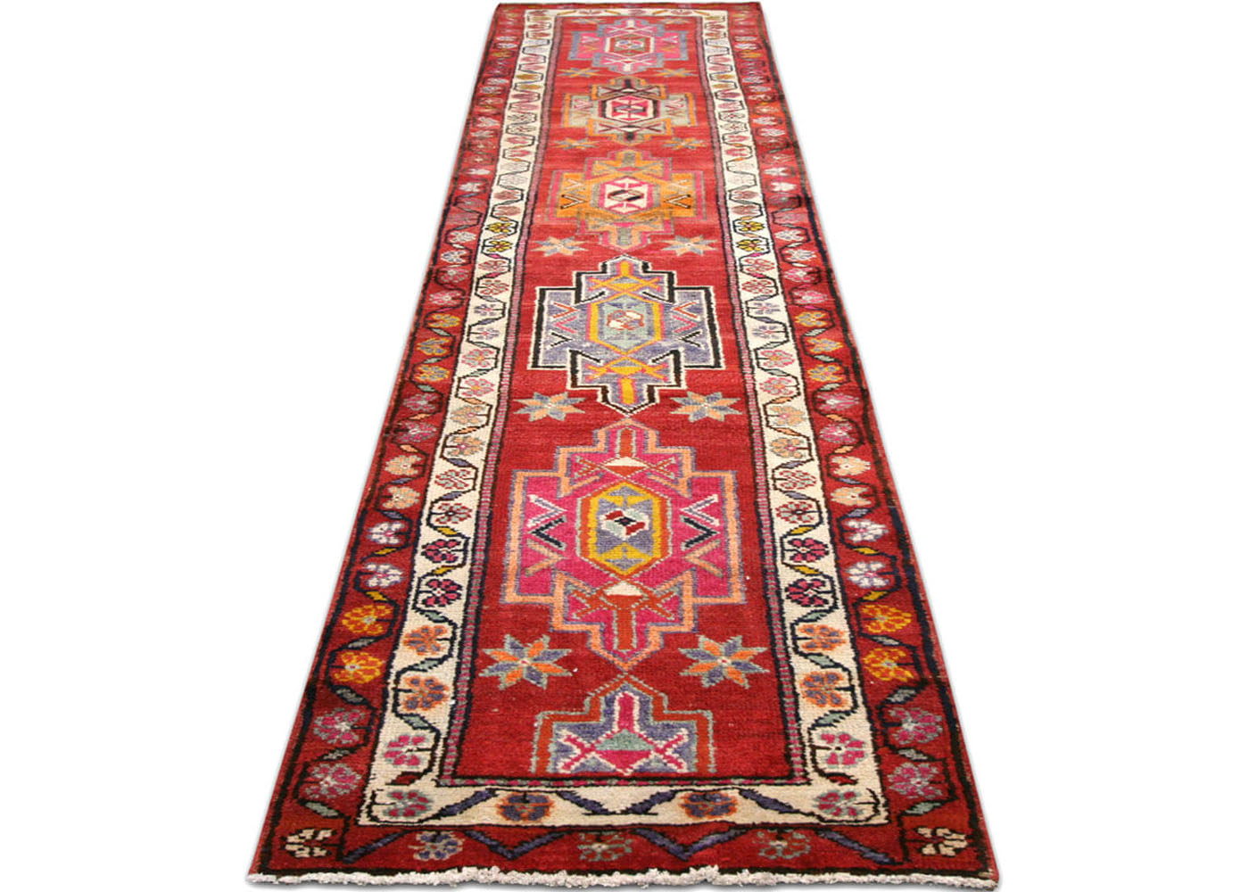 Vintage Turkish Oushak Runner - 2'8" x 13'9" - 190001