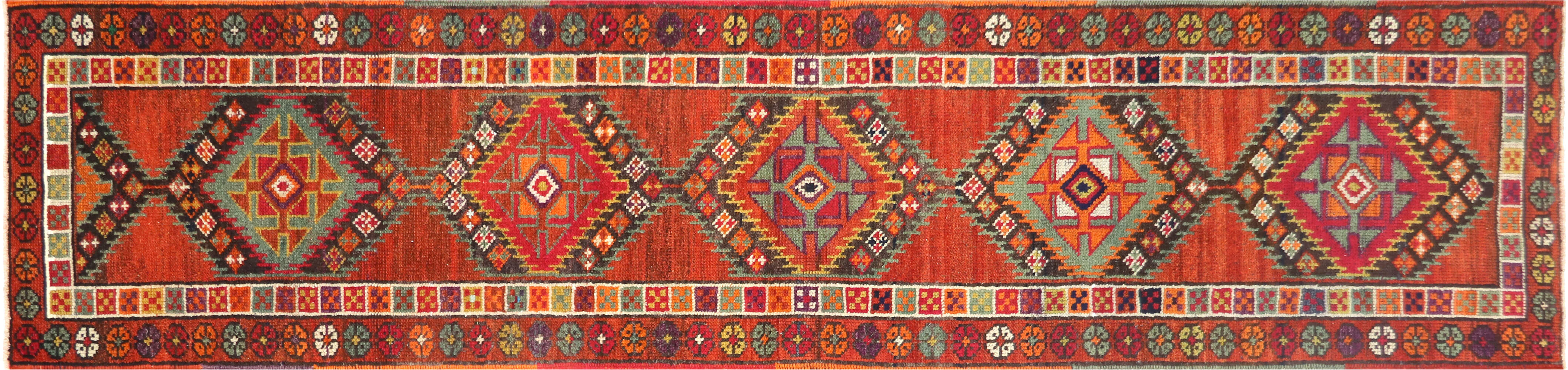 Vintage Turkish Oushak Runner - 2'9" x 11'5" - 190002
