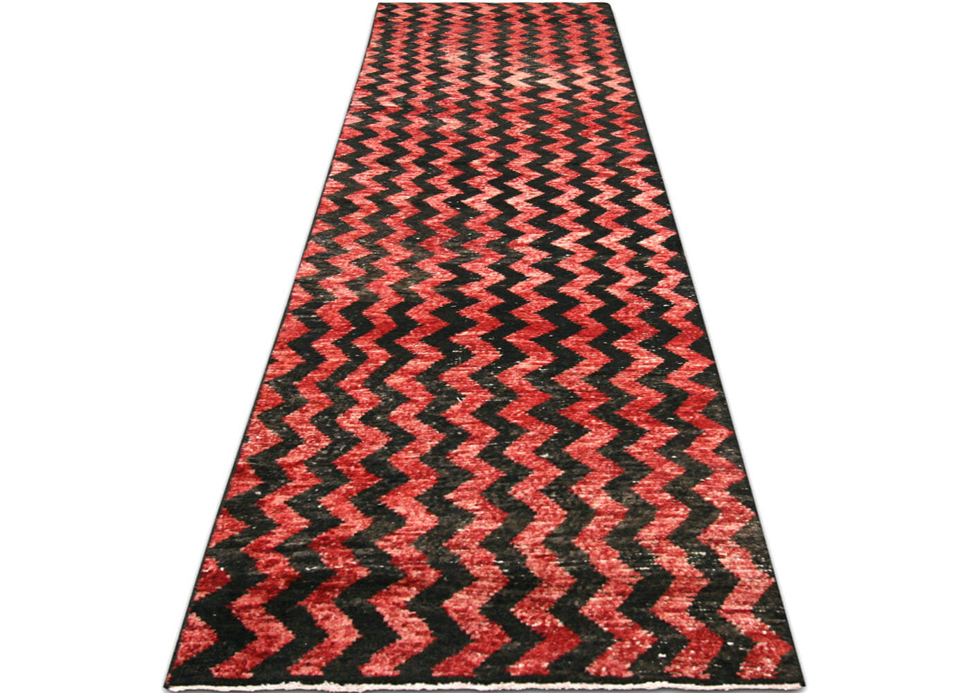 Vintage Turkish Mid-Century-Modern Runner - 2'4" x 10'7" - 190006
