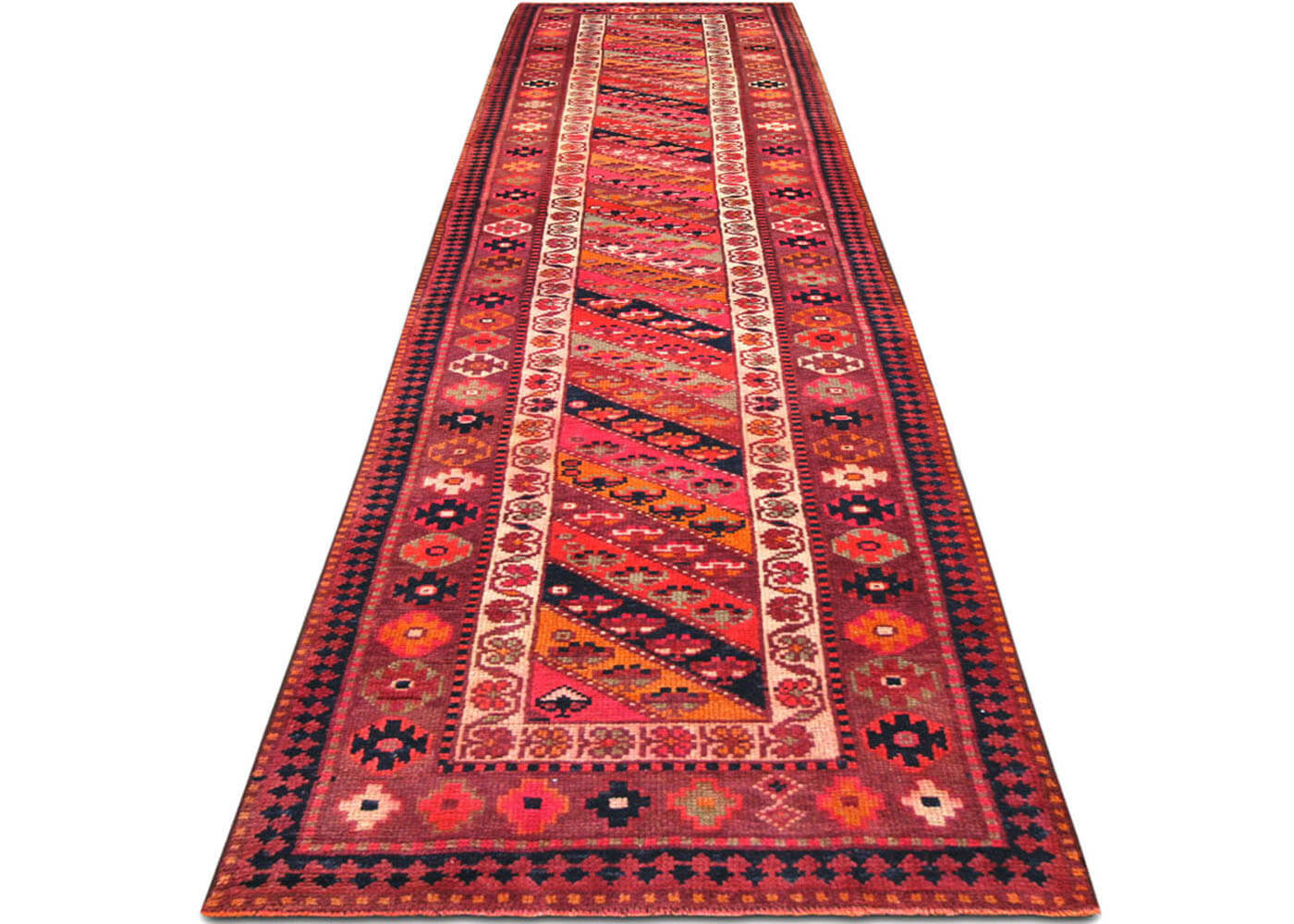 Vintage Turkish Oushak Runner - 3'3" x 13'7" - 190013
