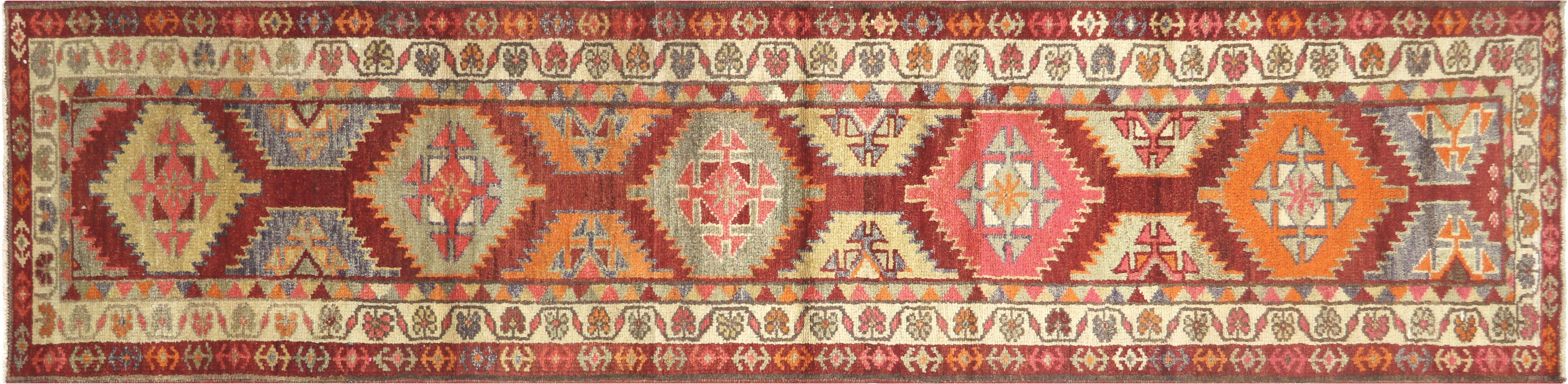 Vintage Turkish Oushak Runner - 2'9" x 11'3" - 190015