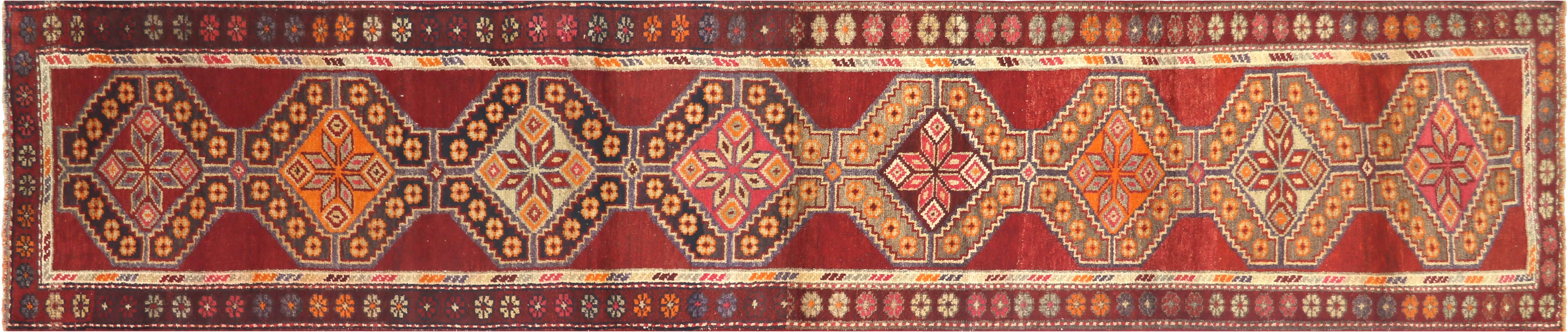 Vintage Turkish Oushak Runner - 2'7" x 12'9" - 190020