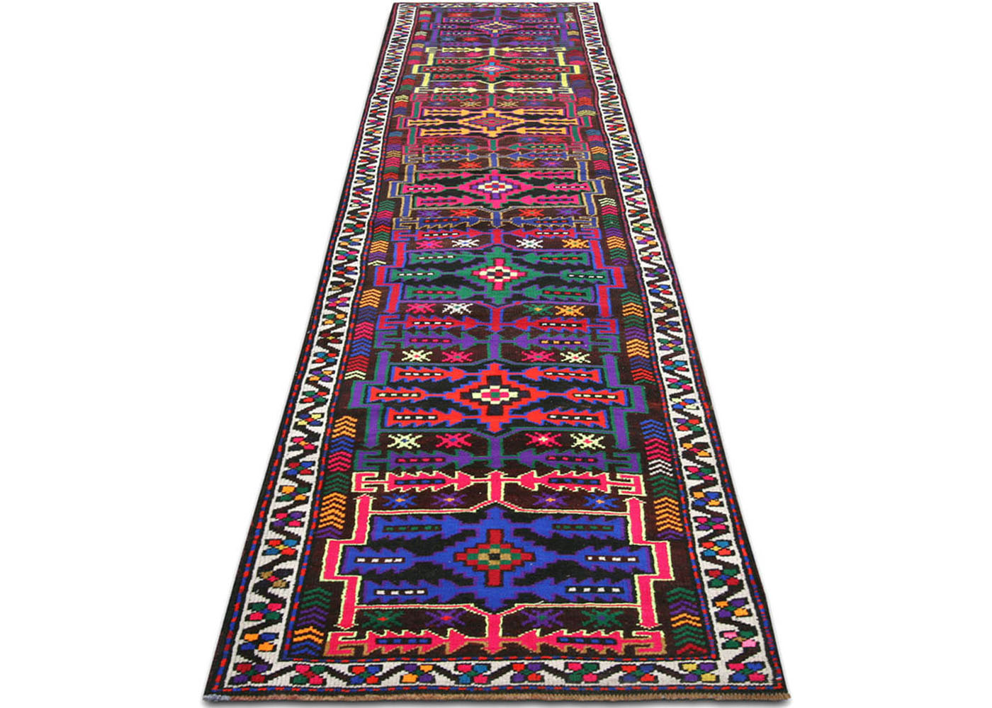 Vintage Turkish Oushak Runner - 2'10" x 12'1" - 190040