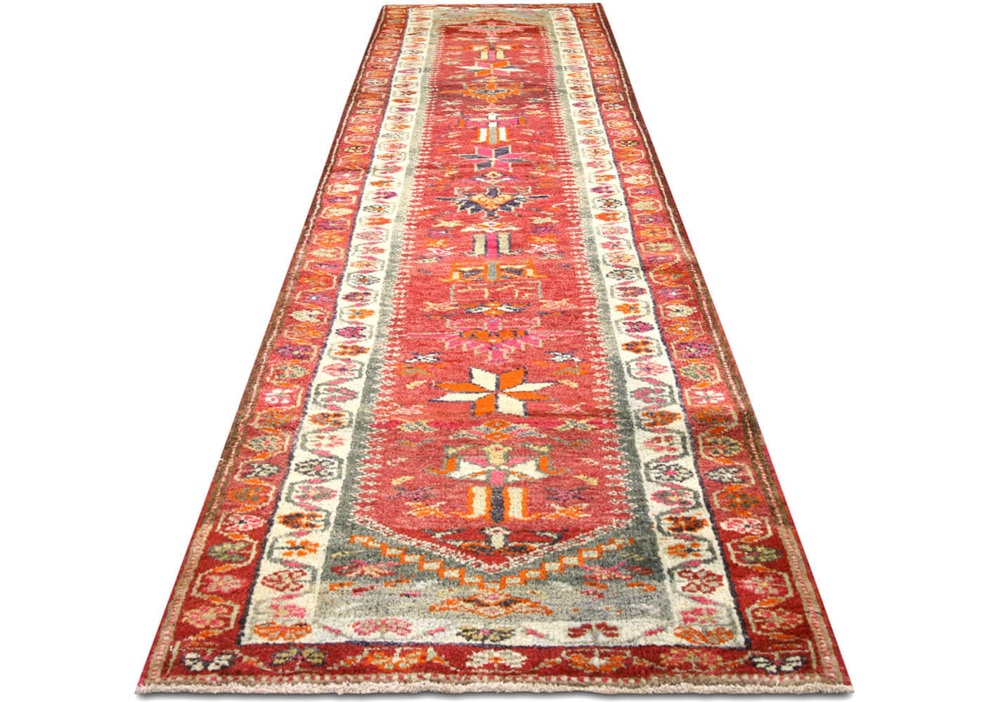 Vintage Turkish Oushak Runner - 3' x 11'1" - 190044