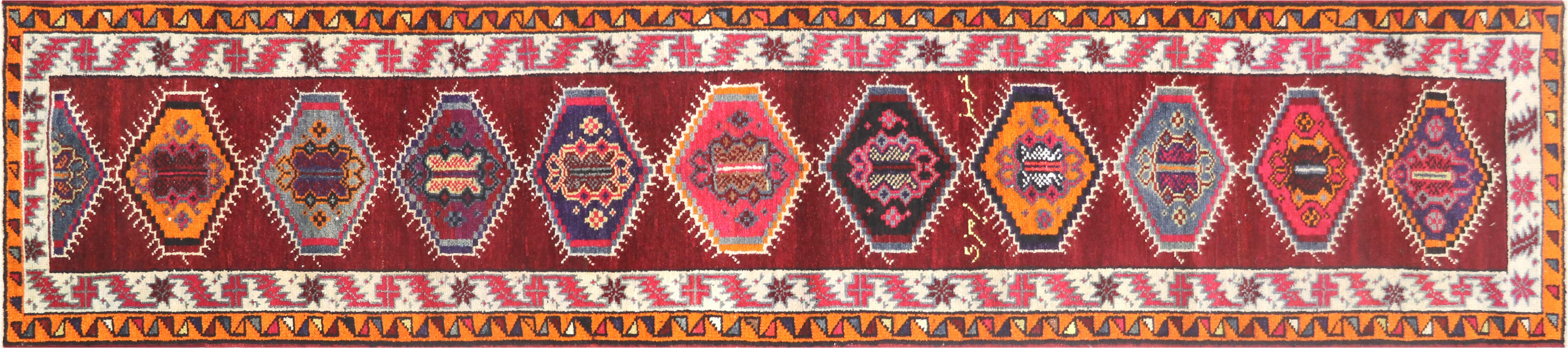 Vintage Turkish Oushak Runner - 2'10" x 12'10" - 190045