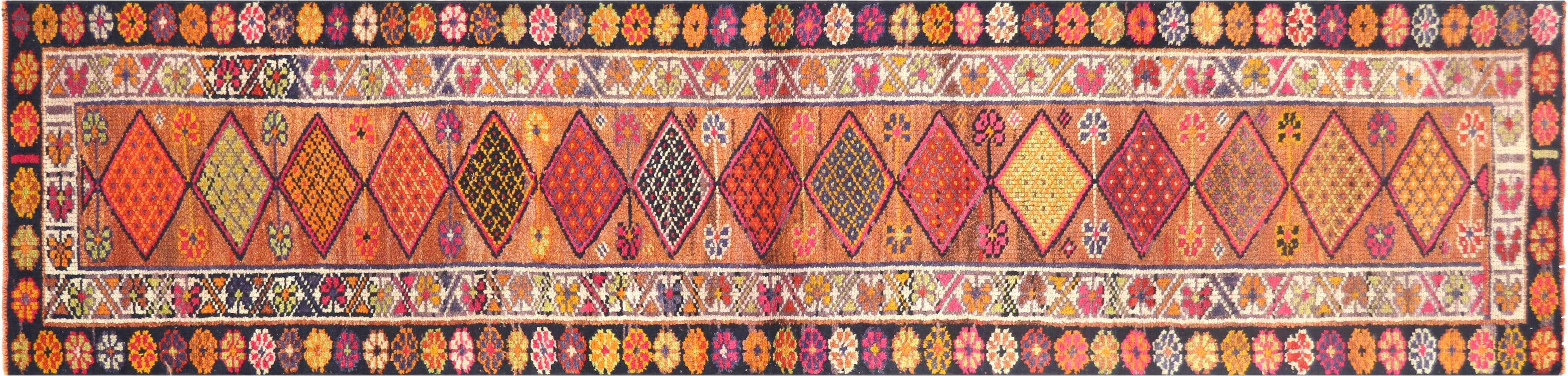 Vintage Turkish Oushak Runner - 2'8" x 11'1" - 190050
