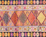 Vintage Turkish Oushak Rug in Black,Orange tones and an All Over,Medallion pattern. Measuring 2 feet 8 inches x 11 feet 1 inches – SKU 190050