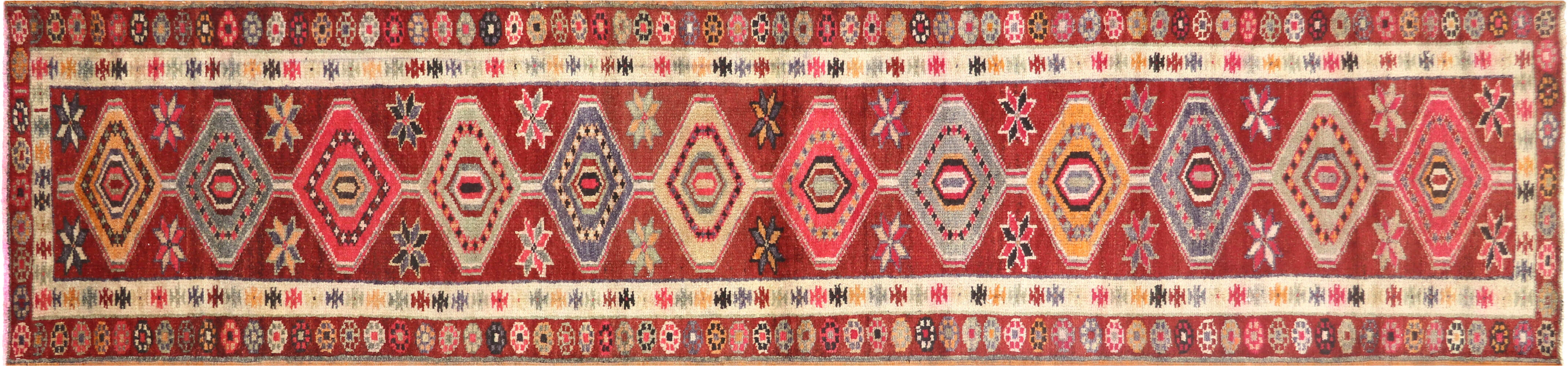 Vintage Turkish Oushak Runner - 2'9" x 11'11" - 190054