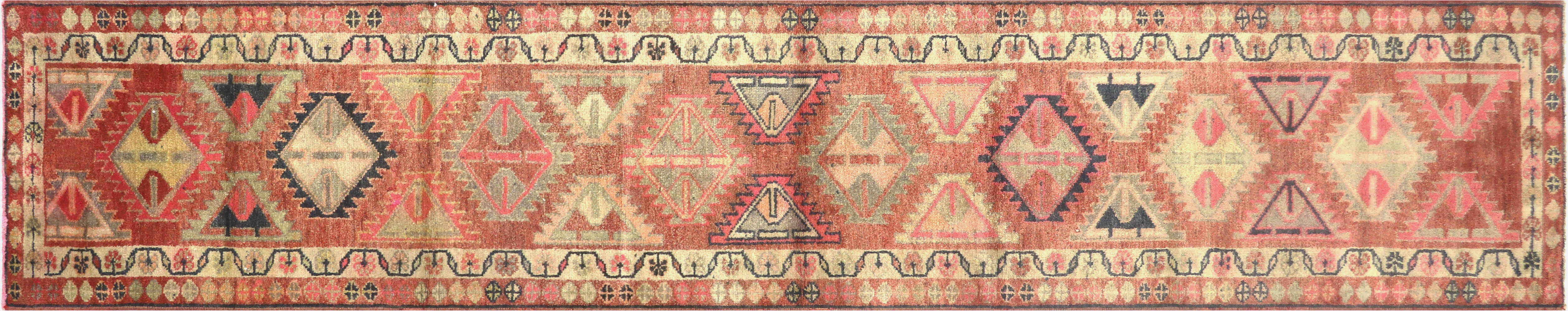 Vintage Turkish Oushak Runner - 2'7" x 13' - 190055