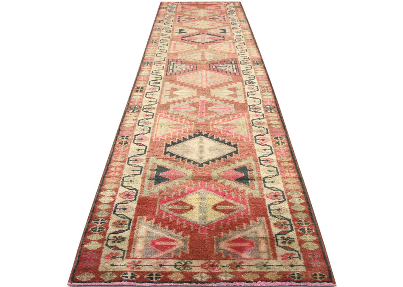 Vintage Turkish Oushak Runner - 2'7" x 13' - 190055