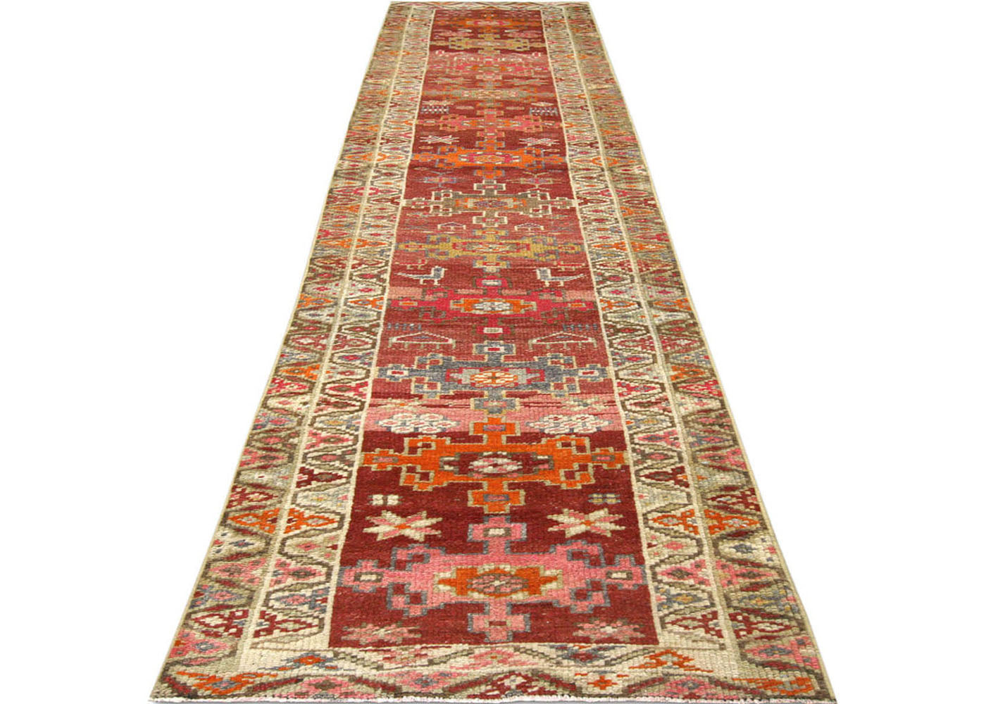 Vintage Turkish Oushak Runner - 2'8" x 12'6" - 190057